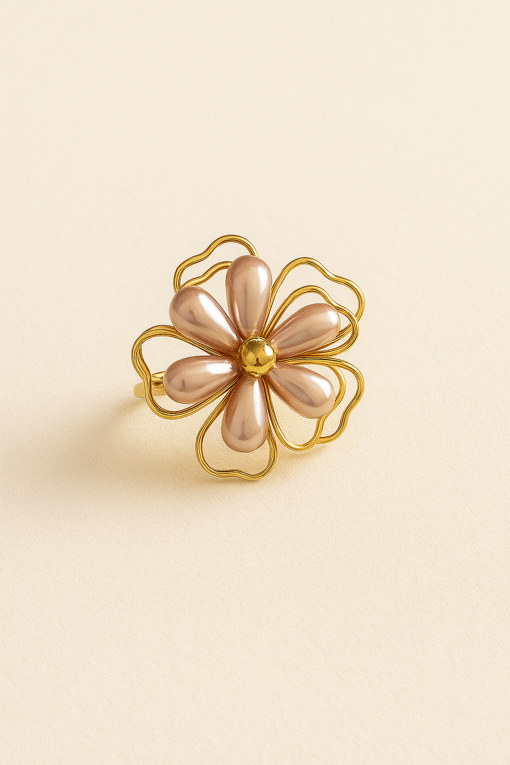 Pearl Sunflower Ring