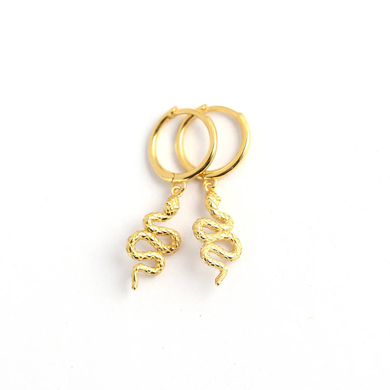 Edgy Snake Small Hoops