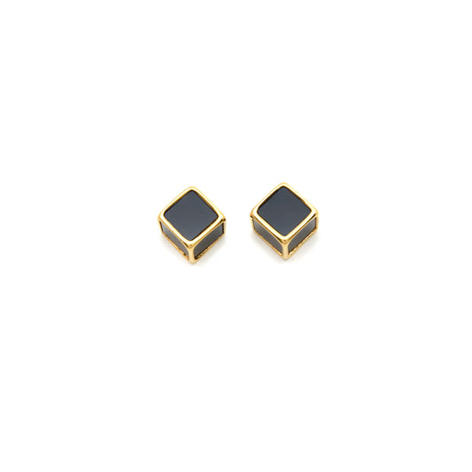 Black Dice Studs