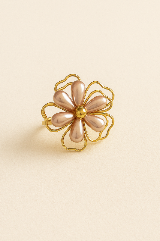 Pearl Sunflower Ring