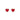Mini Heart Studs - Red